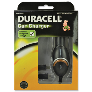Duracell Micro USB DC Car Charger for Blackberry Samsung HTC Motorola Ref DMDC05 Ident: 756C