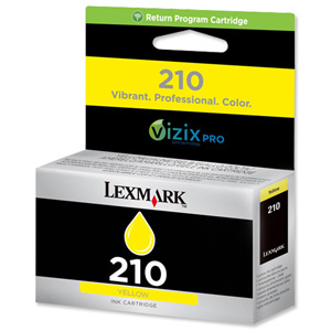 Lexmark 210 Return Program Inkjet Cartridge Page Life 500pp Yellow Ref 14L0088E