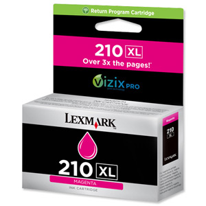 Lexmark 210XL Return Program Inkjet Cartridge High Capacity Page Life 1600pp Magenta Ref 14L0176E Ident: 823K