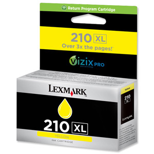 Lexmark 210XL Return Program Inkjet Cartridge High Capacity Page Life 1600pp Yellow Ref 14L0177E