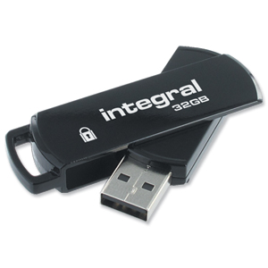 Integral 360 Secure Flash Drive USB 2.0 32GB Ref INFD32GB360SECV2 Ident: 778A