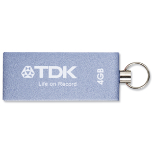 TDK Trans-it Metal Flash Drive 4GB USB 2.0 Blue Ref t78657 Ident: 779E