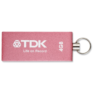 TDK Trans-it Metal Flash Drive 4GB USB 2.0 Pink Ref t78658 Ident: 779E