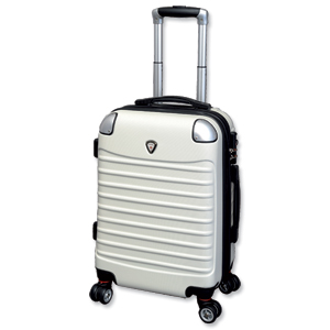 Compass Travel Trolley Case Expandable W550xD350-380xD250mm Cream Ref 45507 Ident: 771E