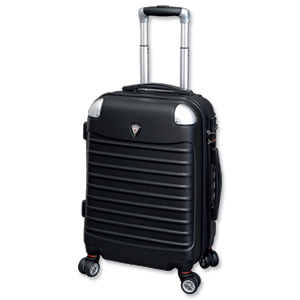 Compass Travel Trolley Case Expandable W550xD350-380xD250mm Black Ref 45517