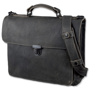 Pride & Soul Fatty Shoulder Bag Leather Distressed Grey Ref 47153