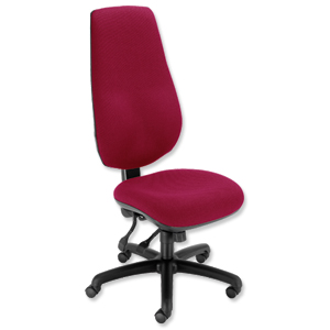 Trexus Wolfe Operator Chair 24/7 Back H720mm Seat W500xD480xH470-570mm Burgundy Ident: 406C
