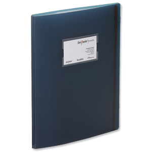 Snopake Fusion Display Book 20 Pockets A3/40 Pockets A4 Blue Ref 15638 [Pack 5]