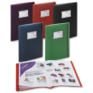 Snopake Fusion Display Book 20 Pockets A3/40 Pockets A4 Assorted Ref 15637 [Pack 5] Ident: 297C