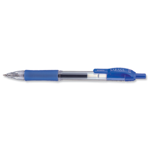 Zebra Sarasa Retractable Rollerball Gel Ink Pen Fine Blue Ref 46720 [Pack 12]