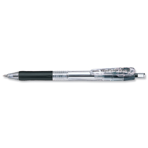 Zebra Tapli Clip Ball Pen Medium Tip 0.7mm Line 0.6mm Black Ref 37011 [Pack 12] Ident: 78E