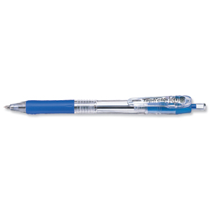 Zebra Tapli Clip Ball Pen Medium Tip 0.7mm Line 0.6mm Blue Ref 37012 [Pack 12] Ident: 78E