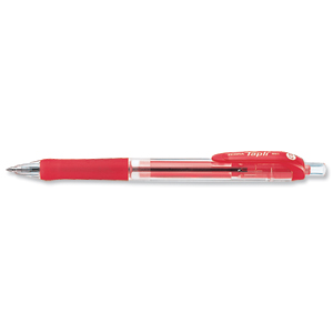 Zebra Tapli Clip Ball Pen Medium Tip 0.7mm Line 0.6mm Red Ref 37013 [Pack 12] Ident: 78E