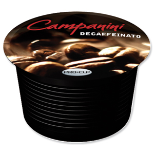 Campanini Decaffeinato Decaffeinated Coffee Capsules 16 per Box Ref 1195 [6 Boxes] Ident: 617A