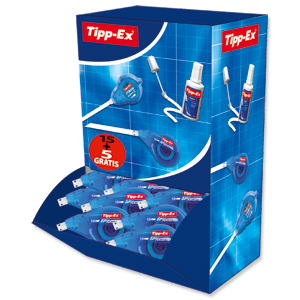 Tipp-Ex Easy-correct Correction Tape Roller 4.2mmx12m Ref 895951 [Pack 15 & 5]