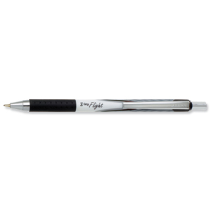 Zebra Z-Grip Flight Ball Pen Medium Black Ref 01373 [Pack 12]