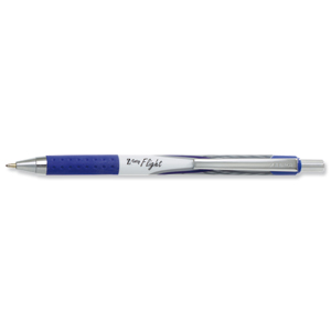 Zebra Z-Grip Flight Ball Pen Medium Blue Ref 01374 [Pack 12] Ident: 78F