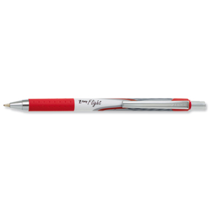 Zebra Z-Grip Flight Ball Pen Medium Red Ref 01375 [Pack 12] Ident: 78F