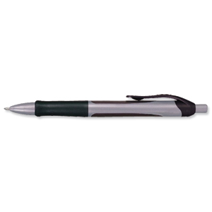 Zebra Orbitz Retractable Rollerball Gel Ink Pen Medium 0.7mm Tip 0.5mm Line Black Ref AH812BK [Pack 12] Ident: 68F