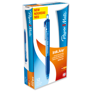 Paper Mate InkJoy 300 RT Ball Pen 1.0mm Tip Blue Ref S0959920 [Pack 12]