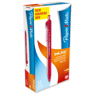 Paper Mate InkJoy 300 RT Ball Pen 1.0mm Tip Red Ref S0959930 [Pack 12] Ident: 77E