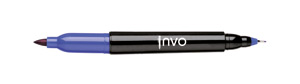 Twin-tip Permanent Marker Lines 1.5mm and 0.4mm Blue Ref PY108201Blu [Pack 12] Ident: 92A