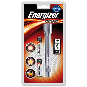 Energizer Metal LED Torch 2xAA Batteries FL1 Ref 634041 Ident: 553A