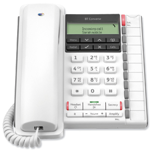 BT Converse 2300 Telephone Wall Mountable White Ref 40209 Ident: 671D