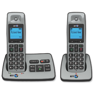 BT 2500 Twin Handset DECT Telephone Cordless Answering Machine Ref 66059 Ident: 673D