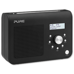 Pure ONE Classic Radio Series II DAB and FM Portable Black Ref VL-61678 Ident: 641E