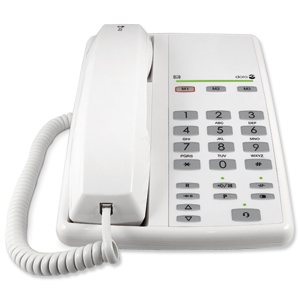 Doro AUB 200 Business Telephone Corded for PBX 13 Memories White Ref 3459 Ident: 672D