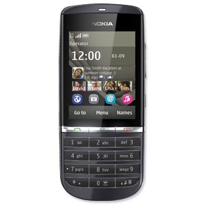 Nokia Asha 300 Mobile Phone Graphite Ref A00004627 Ident: 640D