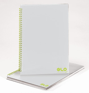 GLO Twin Wire Notebook 140pp 90gsm A4 White Cover [Pack 3] Ident: 216X