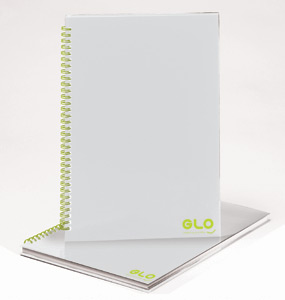 GLO Twin Wire Notebook 140pp 90gsm A5 White Cover [Pack 3] Ident: 216X