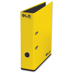 GLO Lever Arch File 70mm Spine A4 Lemon [Pack 3]