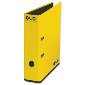 GLO Lever Arch File 70mm Spine A4 Lemon [Pack 3] Ident: 216X