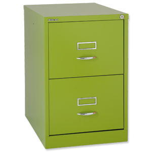 Bisley GLO BS2C Filing Cabinet 2-Drawer H711mm Green Ref BS2C Lime Ident: 216X