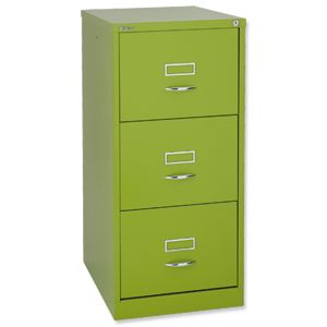 Bisley GLO BS3C Filing Cabinet 3-Drawer H1016mm Green Ref BS3C Lime Ident: 216X
