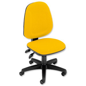 GLO Trexus Plus Chair High Back H500mm Seat W460xD450xH440-570mm Lemon Ident: 216X