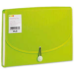 GLO Polypropylene Expanding File 12 Part A4 Green Ident: 216X