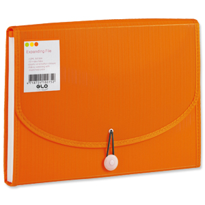 GLO Polypropylene Expanding File 12 Part A4 Orange