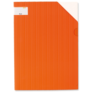 GLO Slip File Corner Lock Orange Ref 3048-ORANGE [Pack 12] Ident: 216X
