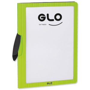 GLO Report File Clip Close A4 Green [Pack 12]