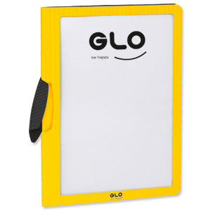 GLO Report File Clip Close A4 Lemon [Pack 12]