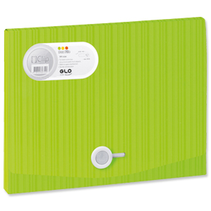 GLO Box File Polypropylene A4 Green