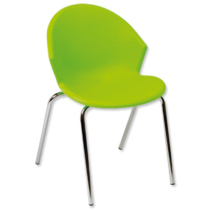 Trexus GLO PS90 Stacking Chair Back H450mm Seat W530xD580xH780mm Green Ident: 216X