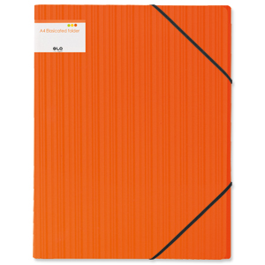 GLO Elasticated Polypropylene Folder A4 Orange [Pack 12] Ident: 216X