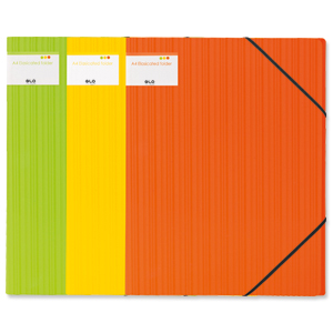 GLO Elasticated Polypropylene Folder A4 Assorted [Pack 12] Ident: 216X