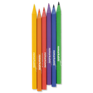 Remarkable Recycled Mini Colouring Pencils Assorted Ref 7041-6003-316 [Pack 6] Ident: 72X