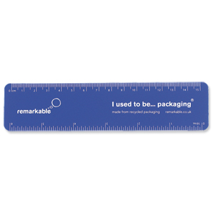 Remarkable Recycled Flexi Ruler 15cm Blue Ref 7201-4103-502 [Pack 5] Ident: 72X